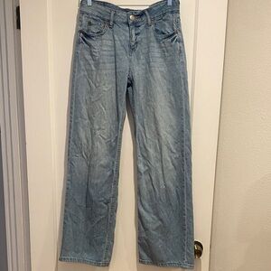 Aeropostale Light Wash Wide Leg Lowrise Baggy Jeans Size 0